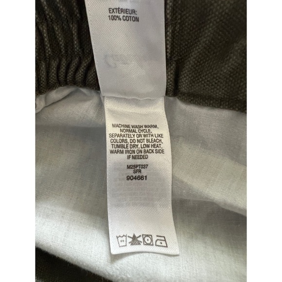 Cabelas Mens Cargo Pants 42x32 Olive Green Cotton Canvas Reinforced Knee - Picture 8 of 14